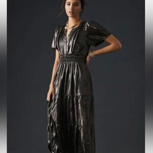 Anthropologie Somerset Maxi Dress - Metallic Edition Sz Small